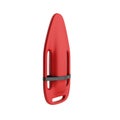 Red throw buoy 3d render on white background