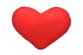 Red throw pillows heart shape