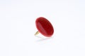 Red thumbtack isolated on white background Royalty Free Stock Photo
