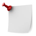 Red thumbtack on white background Royalty Free Stock Photo