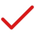 Red tick icon for web or app ui design Royalty Free Stock Photo