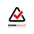 Red tick mark vector logo Royalty Free Stock Photo
