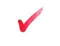 Red tick sign Royalty Free Stock Photo