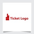Red Ticket Logo Inspirations Template Royalty Free Stock Photo