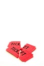 Red Tickets for Admission Royalty Free Stock Photo