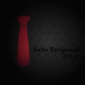 Red tie on a dark abstract background.