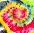 Red Tie Dye. Dyed Spiral Print. Textile Batik Royalty Free Stock Photo