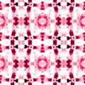 Red Tie Dye Shibori. Arabian Kilim. Watercolor