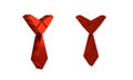 Red Tie icon isolated on transparent background. Necktie and neckcloth symbol.