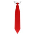 Red tie icon, realistic style Royalty Free Stock Photo
