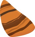 Red tiger eye stone vector striped gem. Royalty Free Stock Photo