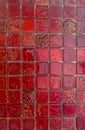 red tile bisazza mosaic ready for installation on the wall, italian tile Royalty Free Stock Photo