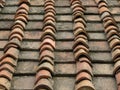 Red tile roof background Royalty Free Stock Photo
