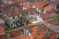 Red tiled houses roofs of Kotor Old town Royalty Free Stock Photo