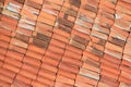 Red tiled roof on house Royalty Free Stock Photo