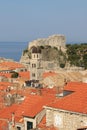 Red tiled roofs in the historic centre of Dubrovnik Croatia Royalty Free Stock Photo