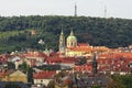 Red tiled roofs of the houses in the old part of the, Prague, Czech Republic Royalty Free Stock Photo