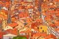 Red tiled roofs of Old Nice. France. Old town, street, house, roof, road, lane. Urban landscape Royalty Free Stock Photo