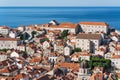 Red tiled roofs of the old town in Dubrovnik Royalty Free Stock Photo