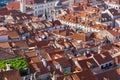 Red tiled roofs of the old town in Dubrovnik Royalty Free Stock Photo