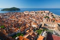 Red tiled roofs of the old town in Dubrovnik Royalty Free Stock Photo