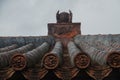 red tiles of japanese temple Royalty Free Stock Photo