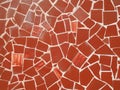 Red tiles opus incertum irregular work texture background Royalty Free Stock Photo