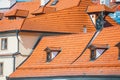 Red tiles roofs in Prague, Czech Republic Royalty Free Stock Photo