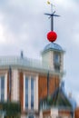 Red time ball on top the octagon room of the Royal Observatory i