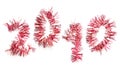 Red tinsel 2010 Royalty Free Stock Photo