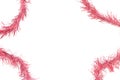 Red tinsel frame Royalty Free Stock Photo
