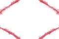 Red tinsel frame Royalty Free Stock Photo