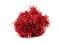 Red tinsel isolated on white background Royalty Free Stock Photo