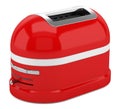 Red toaster isolated on white