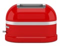 Red toaster isolated on white