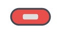 Red Toggle Switch UI Off Position Control Icon, vector design Generative AI Royalty Free Stock Photo