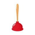 Red Toilet plunger vector isolated Royalty Free Stock Photo