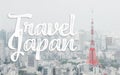 Red Tokyo Tower with travel Japan