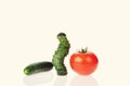 red tomato and cucumbers Royalty Free Stock Photo