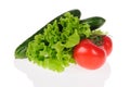 red tomato and cucumbers Royalty Free Stock Photo