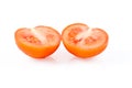 Red tomato halves Royalty Free Stock Photo