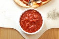 Red tomato sauce for pizza Royalty Free Stock Photo