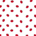 Red tomato, seamless background pattern, vector illustration Royalty Free Stock Photo