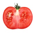 Red tomato slice . Royalty Free Stock Photo