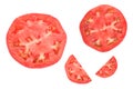 Red tomato slice Royalty Free Stock Photo