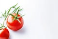 Red tomato on a white background. Royalty Free Stock Photo