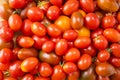 Red tomatoes background. Top view. Fresh organic tomatoes as background, closeup. Royalty Free Stock Photo