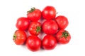 red tomatoes isolated on white background