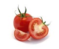 Red tomatoes isolated on white. Royalty Free Stock Photo