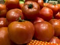 Red tomatoes organic vegetarian food close up